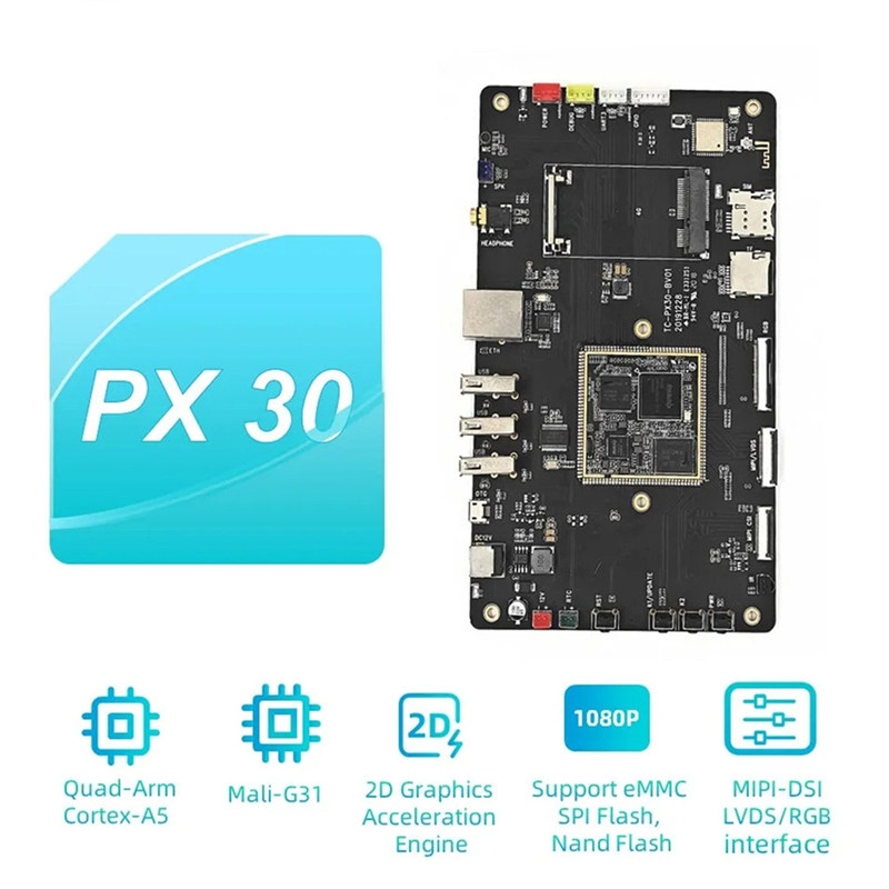 Rockchip PX30 quad-core 64-bit ontwikkelingbord